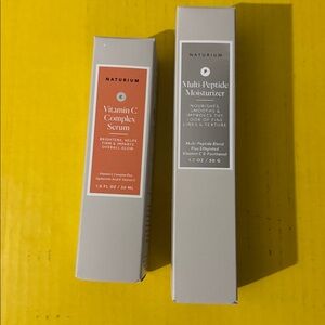 Naturium Vitamin C Serum and Multi-Peptide Moisturizer Set